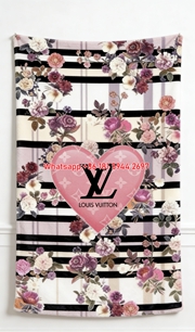 LV Heart Floral Blanket Pink LV Heart Throw IMG_3342